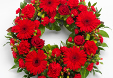 30A Luxury wreath with roses and gerbera