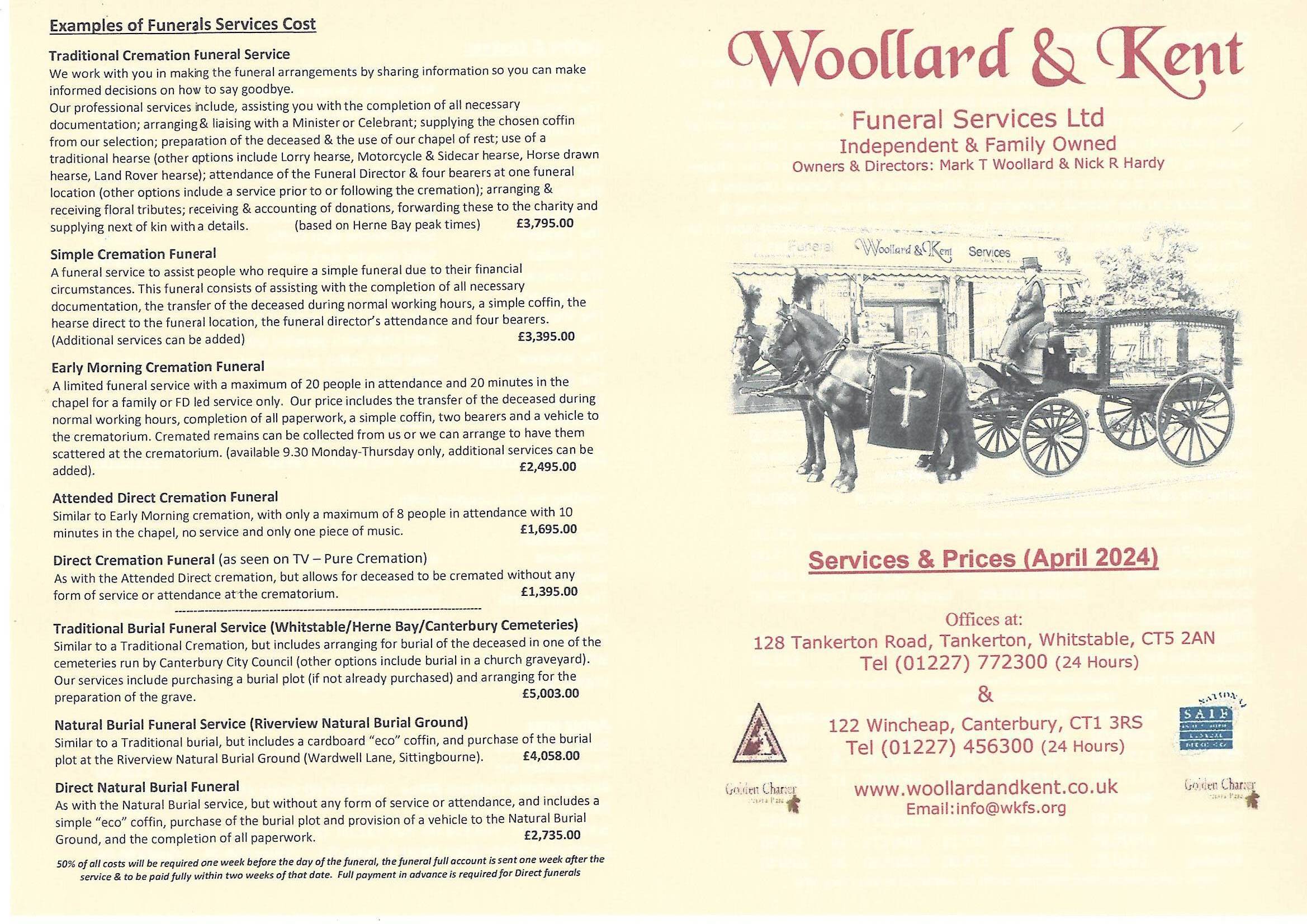 Price List Page 1