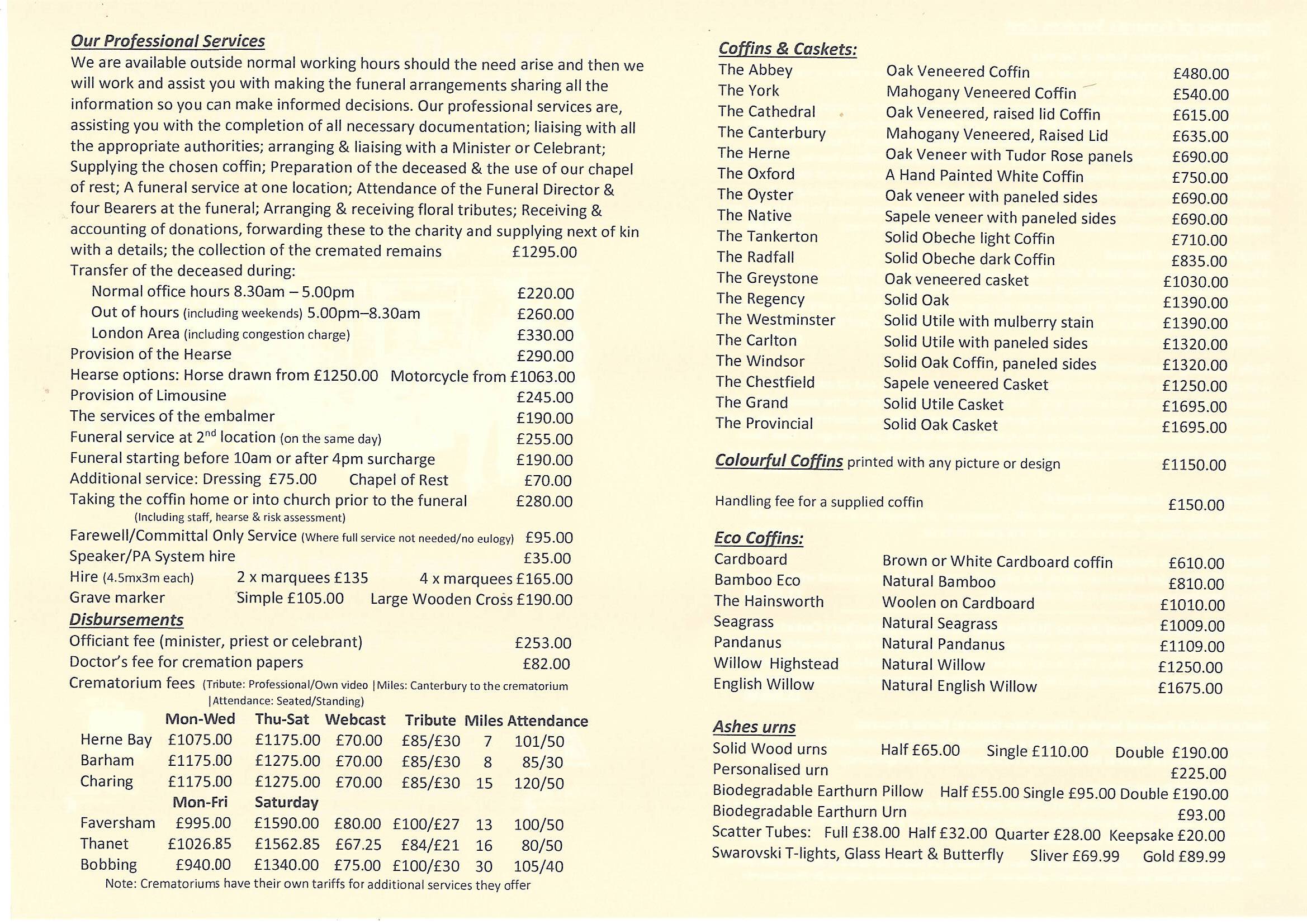 Price List Page 2