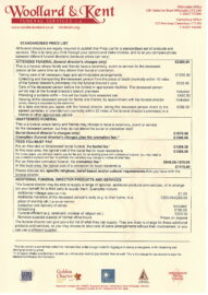 Standardised Price List & Crematorium Prices